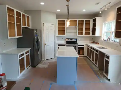 Cabinet refinishing project 1