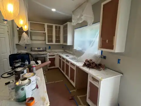 Cabinet refinishing project 4