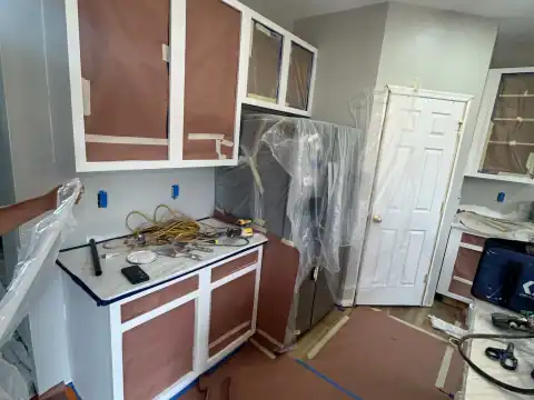 Cabinet refinishing project 31